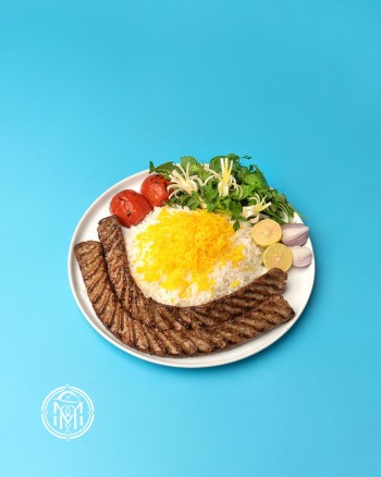 کوبیده پرسی با گوجه دورچین